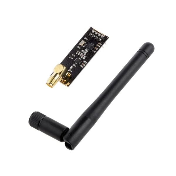 Nrf 24l01+pa+lna SMA Antenna Wireless Transceiver Communication Module 2.4g 1100m (Pack of 1)  AB0159