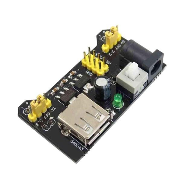 Breadboard Power Supply Module 3.3V 5V MB-102 Solderless Bread Board DIY for Arduino Raspberry Pi, Black by   AB0285