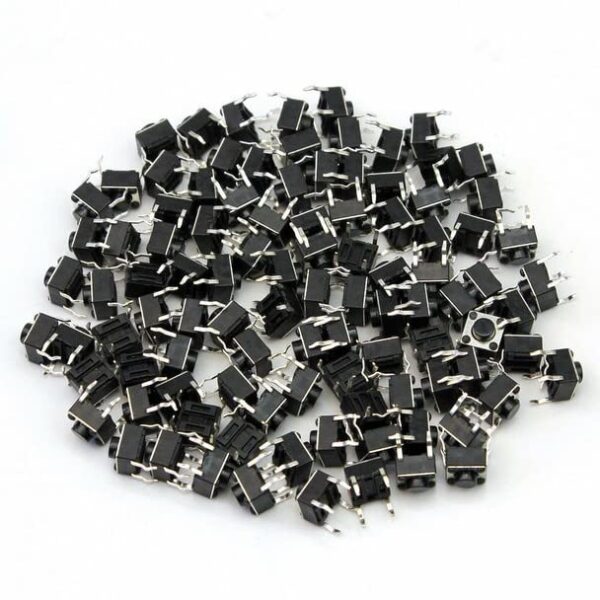 6x6x4.3mm Tactile 4 Pin Push Button Switch (PACK OF 100)    AB0311 - Image 2