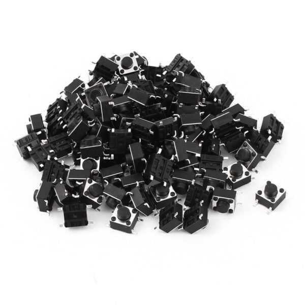 4 Pin SMD Momentary Mini Tact Tactile Push Button Switch 4.5×4.5×3.5mm-Pack of 100  AB0180 - Image 2