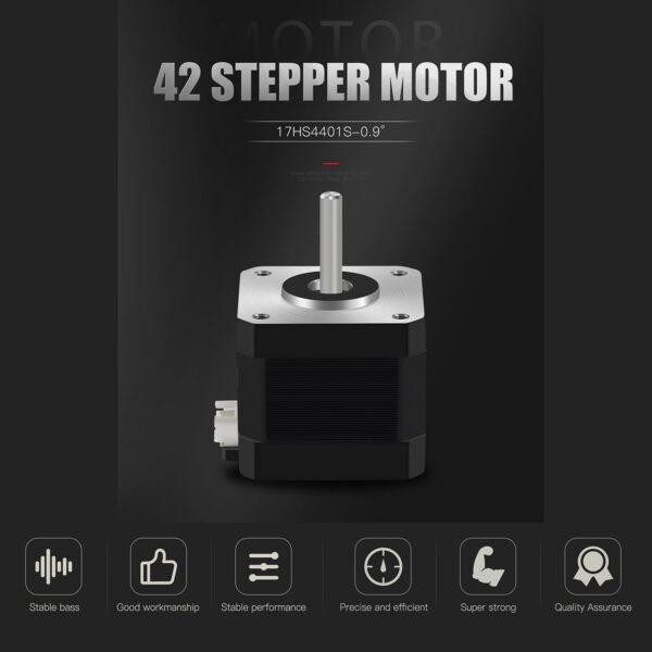 17HS4401S Stepper Motor Black Color Hybrid 4.2KGCM 1.5A with 1M Long Cable - Image 7