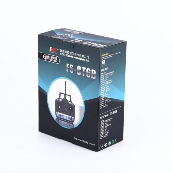 Flysky FS-CT6B 6-Channel Metal Transmitter + Receiver 2.4Ghz (Black)  AB0276 - Image 2