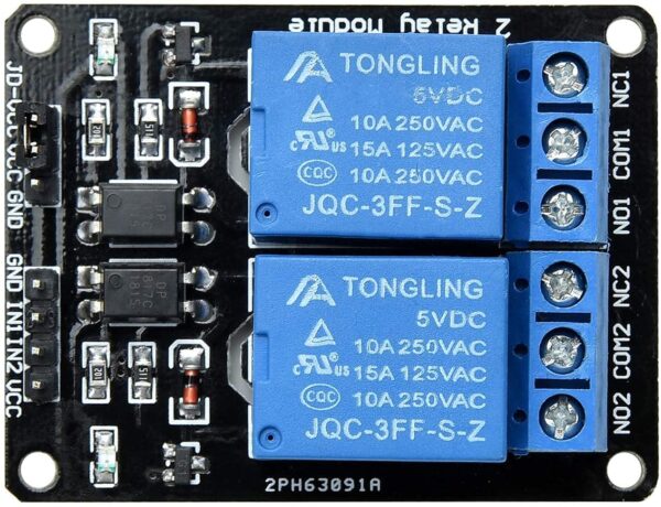 ESP8266 Nodemcu CP2102 Wifi based Basic Starter Kit with Micro USB Cable, 2 Channel relay Module, Female to Female Jumper wire    AB0280 - Image 2