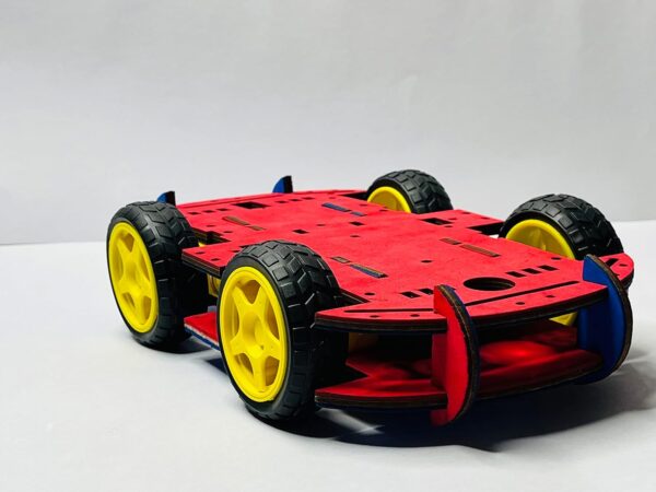 UNBREAKABLE 4 WHEEL DRIVE DOUBLE LAYER SMART ROBO CAR CHASSIS DIY KIT - Image 3