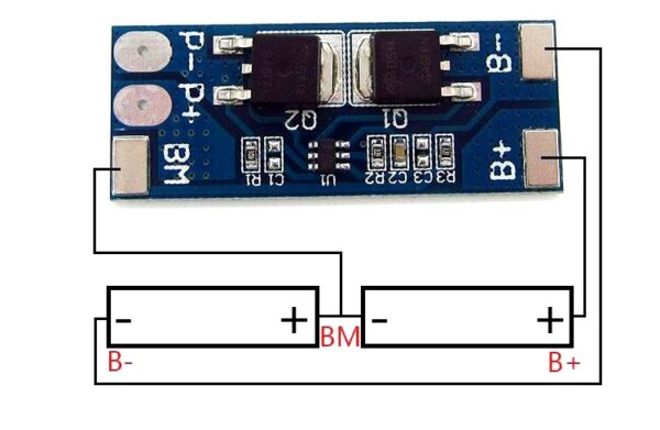 2S 10A 18650 7.4V-8.4V Lithium Battery Protection Board - Image 3