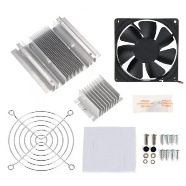 Thermoelectric Peltier/TEC based Refrigeration Cooler kit DC 12V Including All Accessories TEC1-12706 + Fan + Heatsink + Screws    AB0308