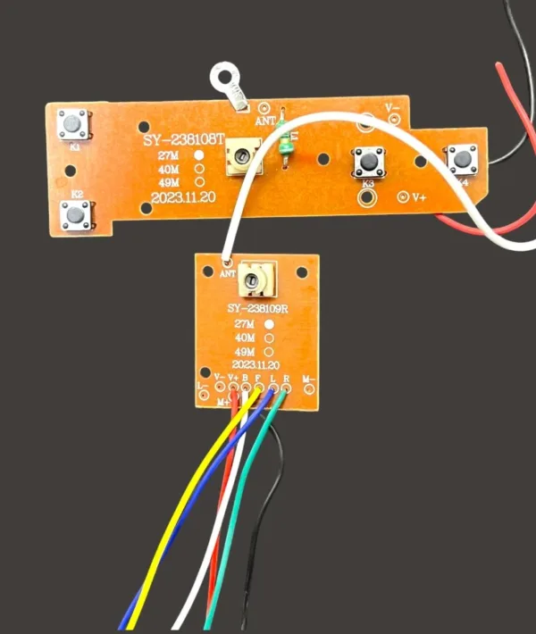 4CH Remote Control 27MHz Circuit PCB Transmitter and Receiver Board with Antenna