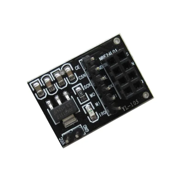 NRF24L01 NRF 8 pin Socket Breakout Adapter Module Board 3.3V Regulator Plate + Wireless Transceiver​ Module compatible with Arduino - Image 4