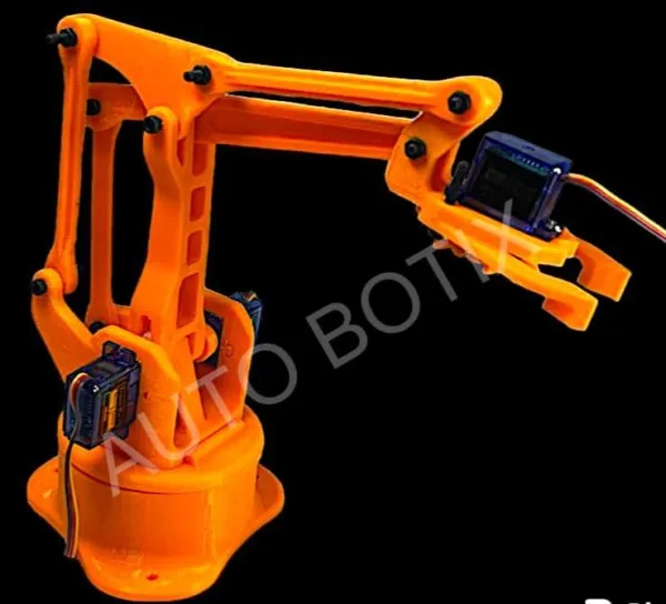 Robotic Arm with Gripper DIY Kit all Nuts & Bolts Included, Servos Not Included (only 3D Printed Parts) - Image 2