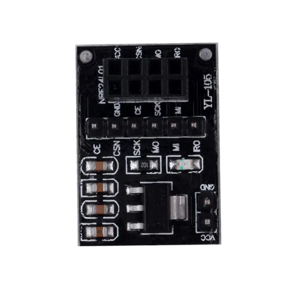 NRF24L01 NRF 8 pin Socket Breakout Adapter Module Board 3.3V Regulator Plate + Wireless Transceiver​ Module compatible with Arduino - Image 3