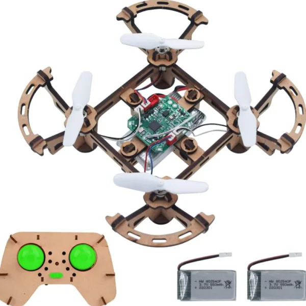 RC DIY DRONE XYQ-1 Diy Wooden Drone Kit for Kids or Beginner - Image 3