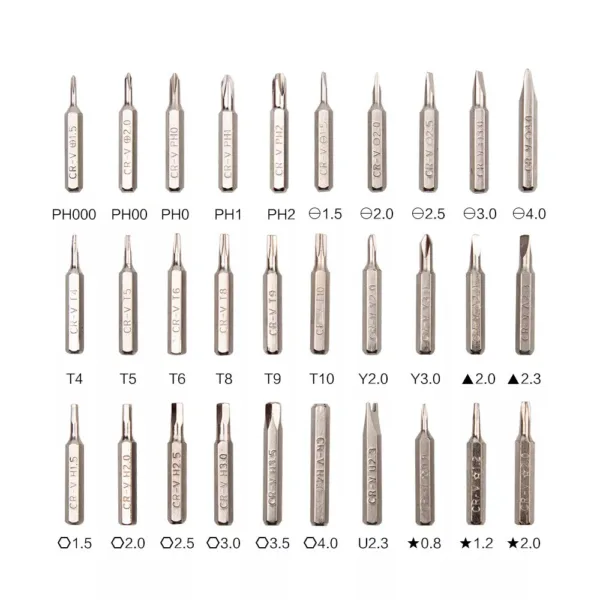 32-in-1 Mini Screw Driver Set with Magnetic Flexible Extension Rod - Image 6