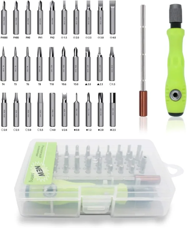 32-in-1 Mini Screw Driver Set with Magnetic Flexible Extension Rod - Image 7