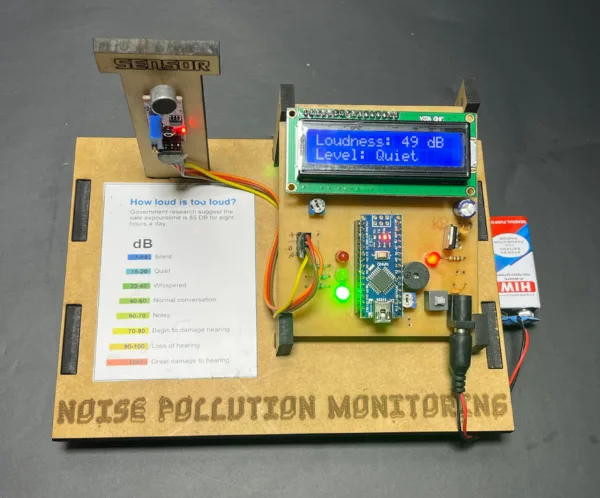 Auto Botix Noise Pollution Level Monitoring Ready-to-use DIY Kit with Real-Time Buzzer and LED Alerts for Engineering and School Projects