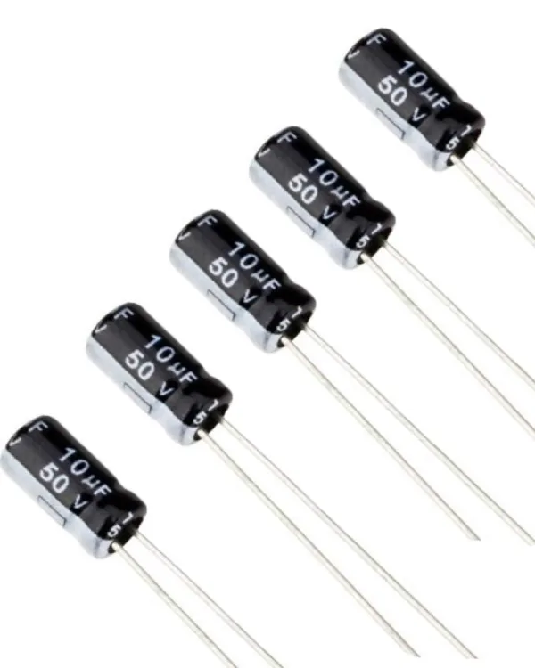 Electrolytic Capacitors, 10uF/50V, Pack of 10