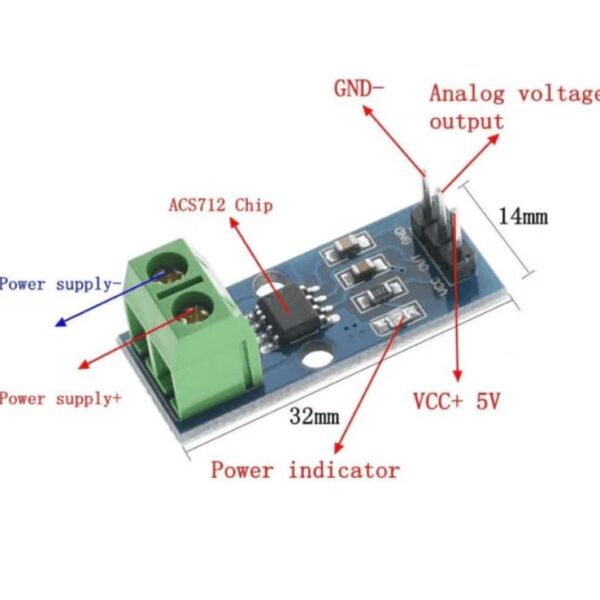 ACS712 20Amp current sensor - Image 3