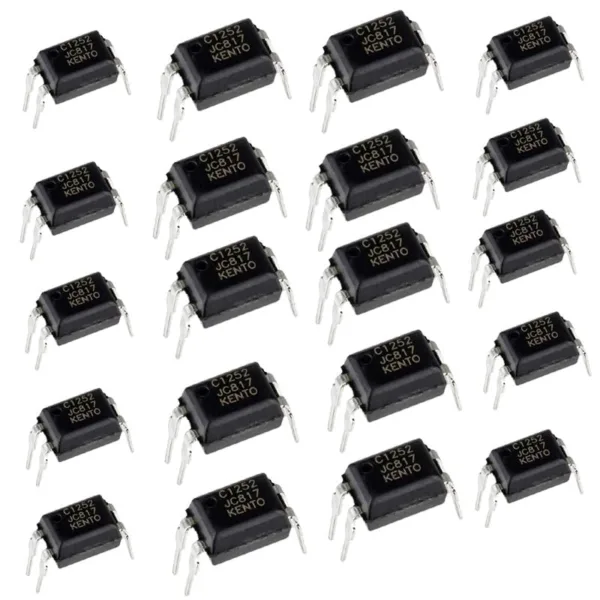 PC817 Optocoupler Electronic Components, Pack of 10, Black