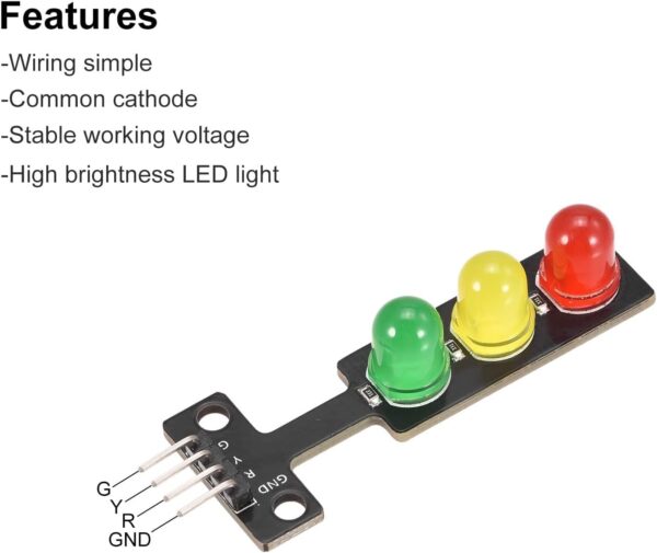 Mini Traffic Light Display Module LED Traffic Light Module DC 5V for Creative DIY Project - Image 2