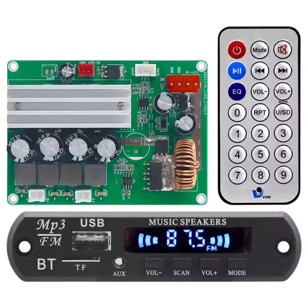 VIRE 2.0 Channel 2*100W High Power Bluetooth Audio Amplifier DC12V TPA3116 Stereo Mini High Power Receiver Amplifier Board - Image 6