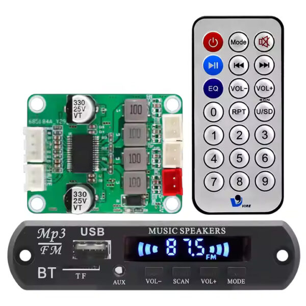 VIRE 2*30W Dual Channel Mini Amplifier Home Theater Audio Stereo Power Board High Power Digital for Bluetooth Amp Module DC 12V