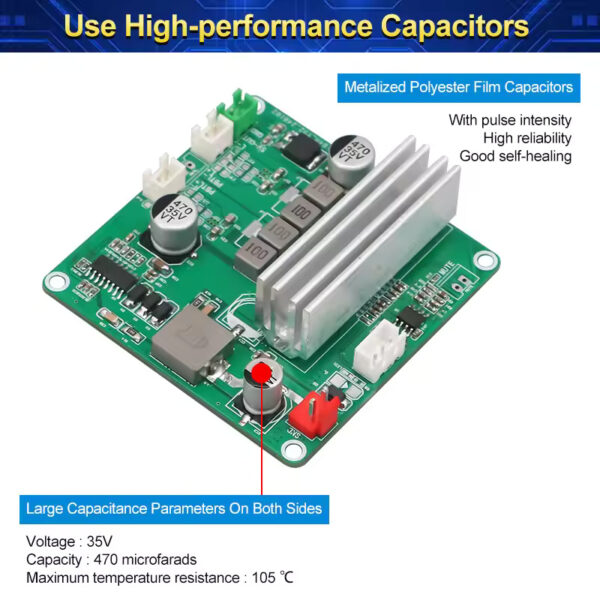 VIRE-Carte d'amplificateur numérique TPA3116, 70W x 2 canaux pour touristes, puissance de préampli stéréo DC 12V, classe D, technologie audio stéréo - Image 4